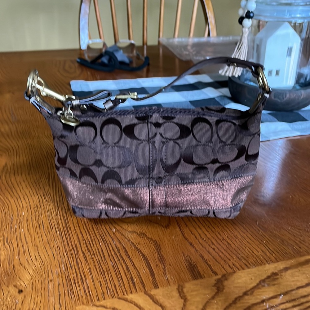 Coach signature wristlet